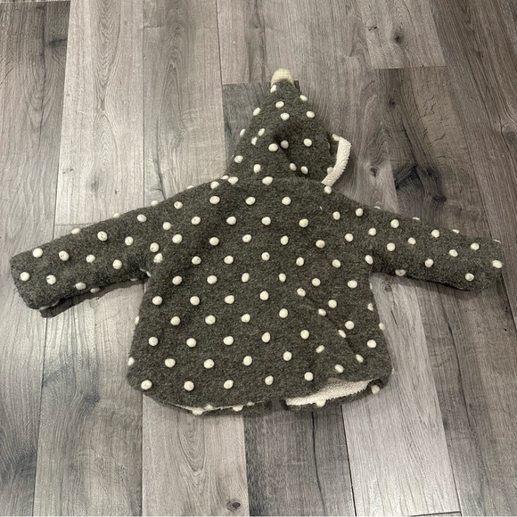 EUC Zara Baby Girl Knitwear Coat with Hood size 3 - 4 - Picture 5 of 6